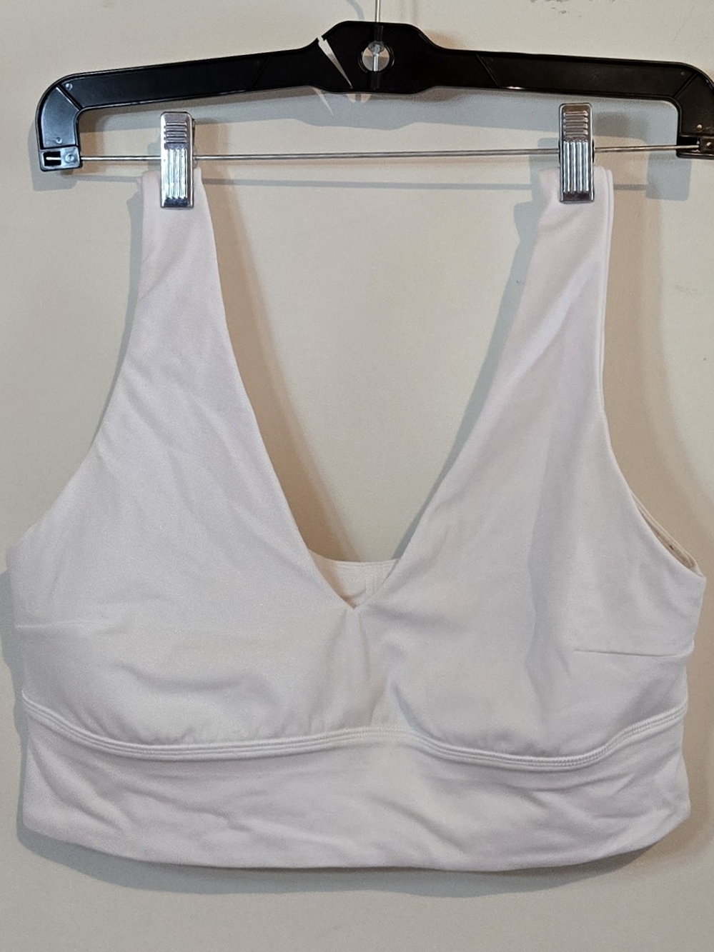 lululemon athletica White V-Neck Light Support Bralette